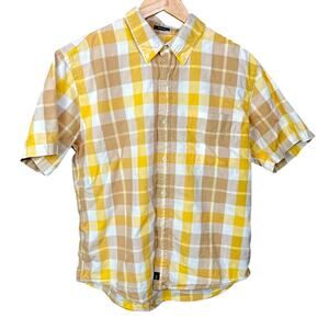 Men's Y2K Abercrombie & Fitch Plaid Short Sleeve Button-Up Muscle - M